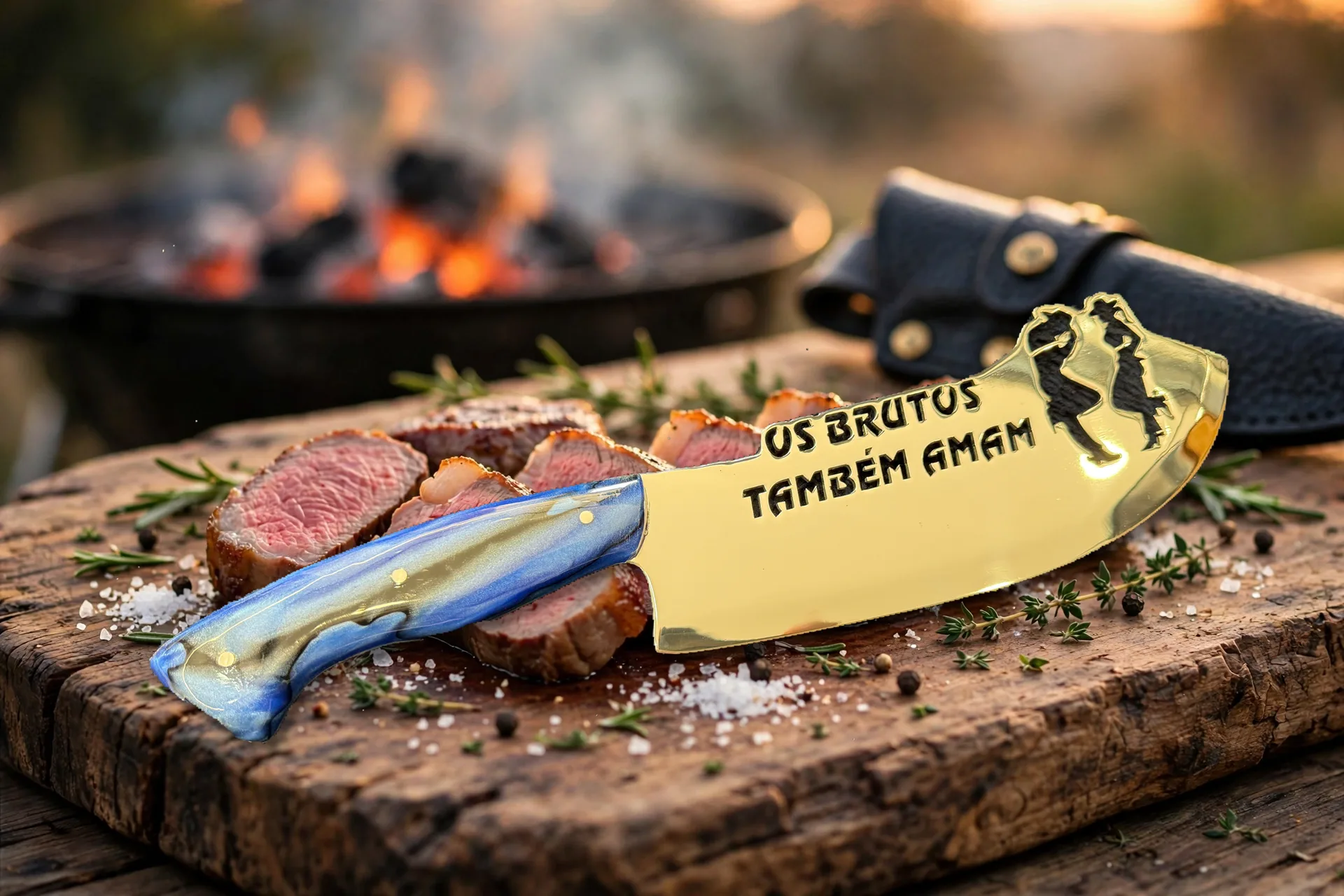 Foto de Cutelo Personalizado - Os Brutos Também Amam, peça artesanal PB Facas