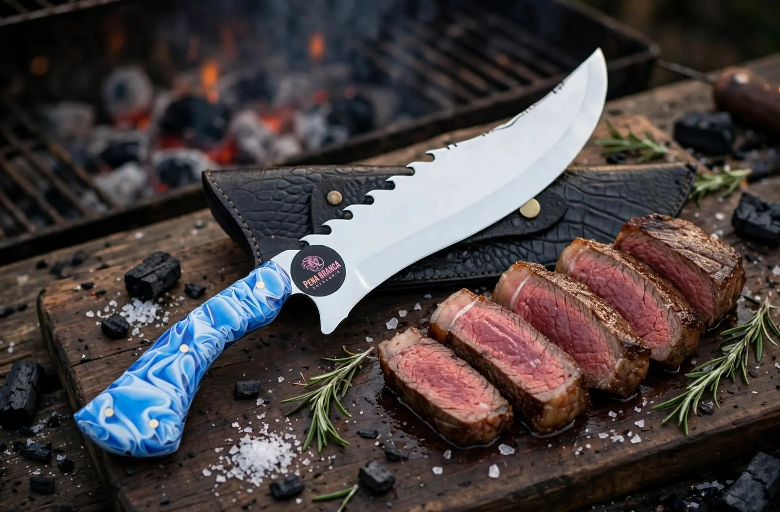 Faca para churrasco personalizada Camping