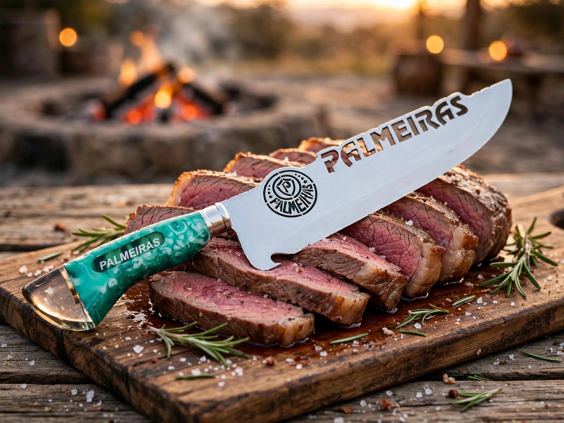 Foto de Faca Personalizada - Palmeiras, peça artesanal PB Facas