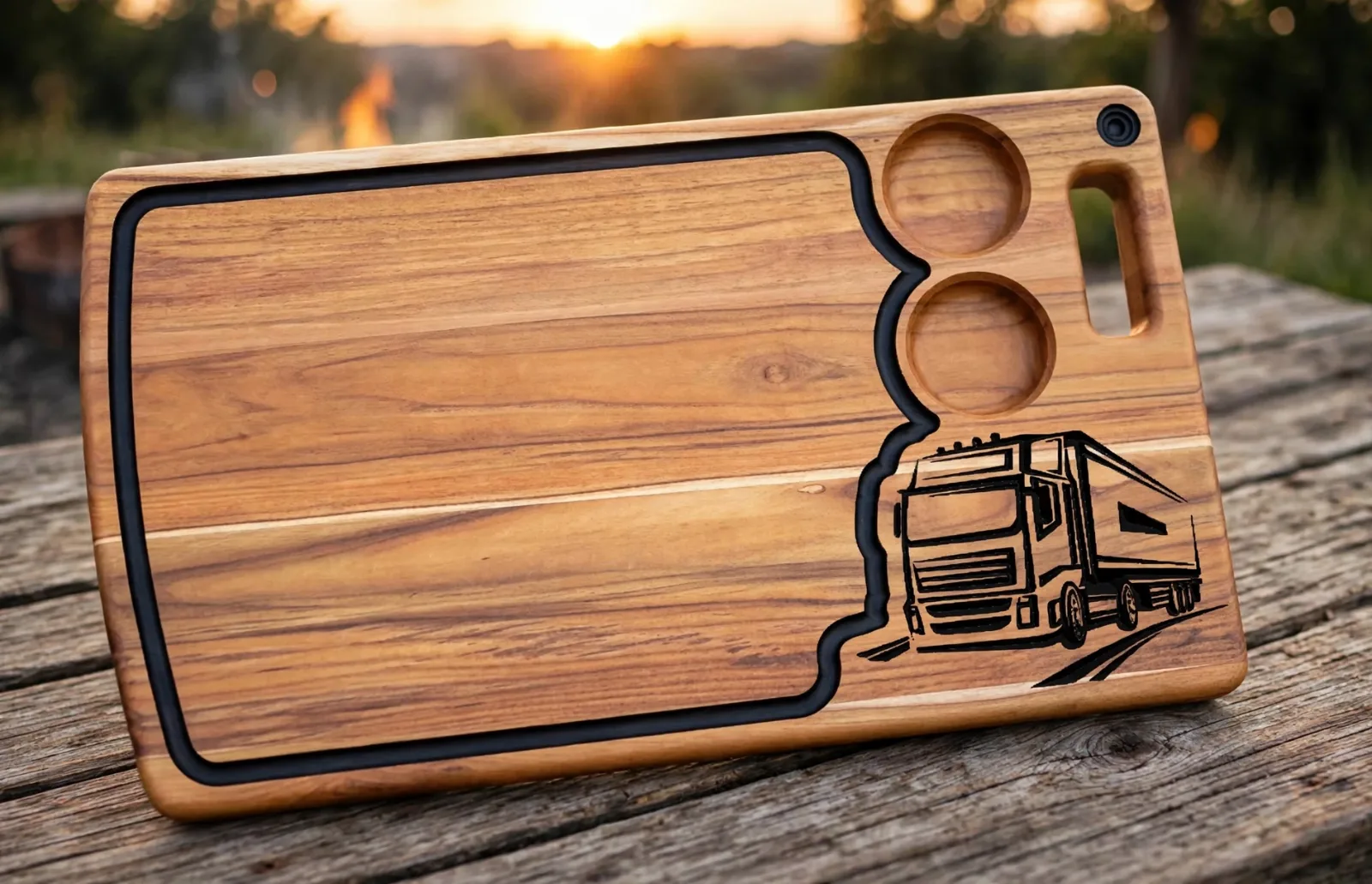 Foto de Tábua Personalizada - Caminhão, peça artesanal PB Facas