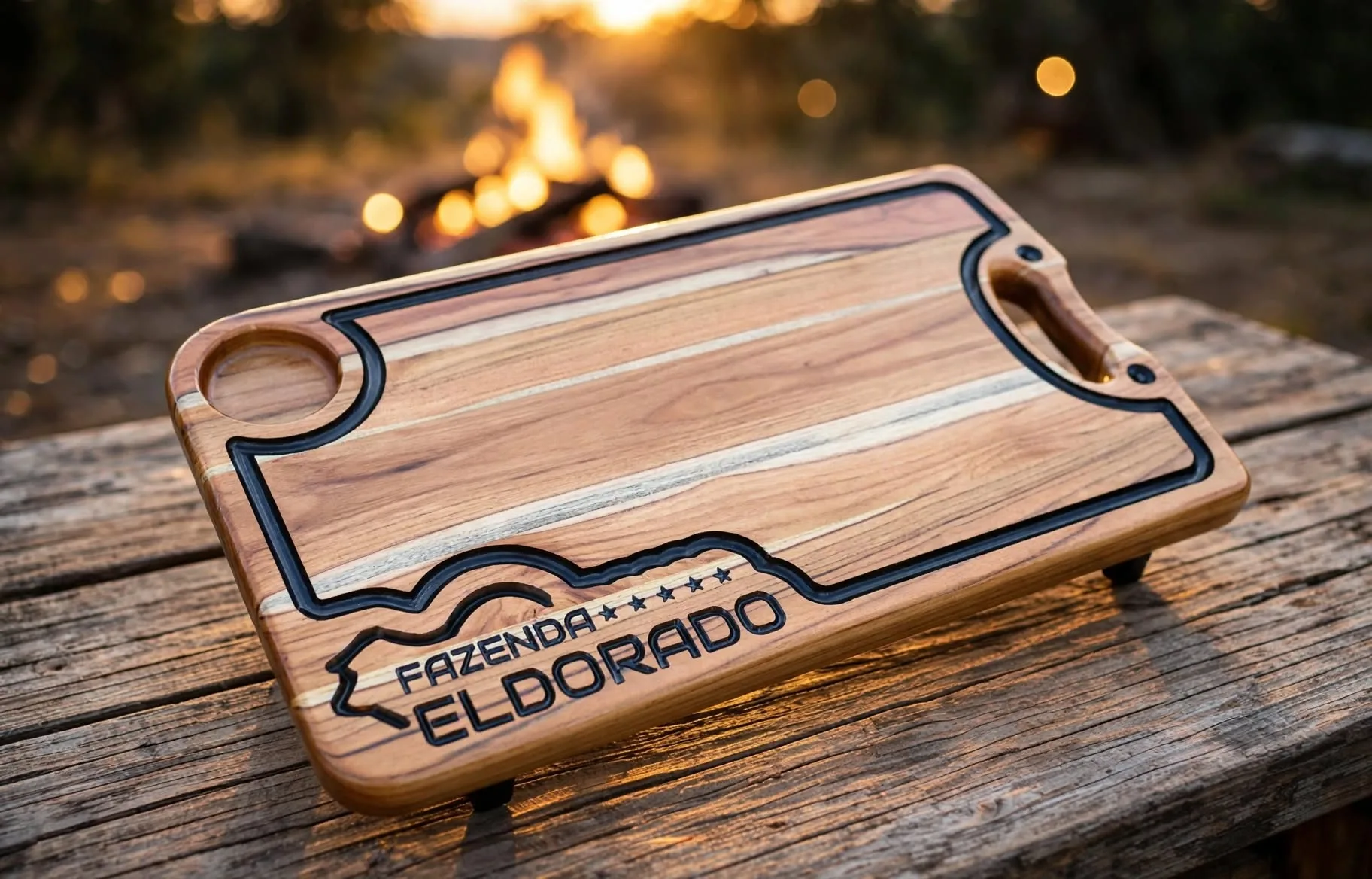 Foto de Tábua Personalizada - Fazenda, peça artesanal PB Facas