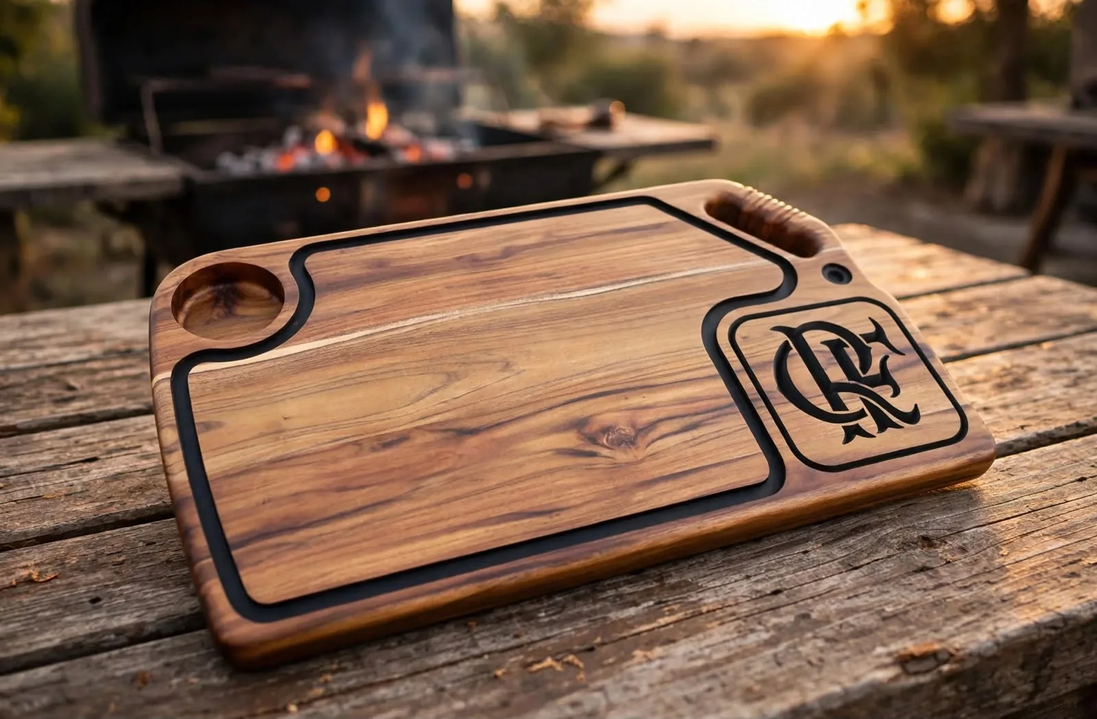 Tábua Personalizada para churrasco com logo do Time Flamengo