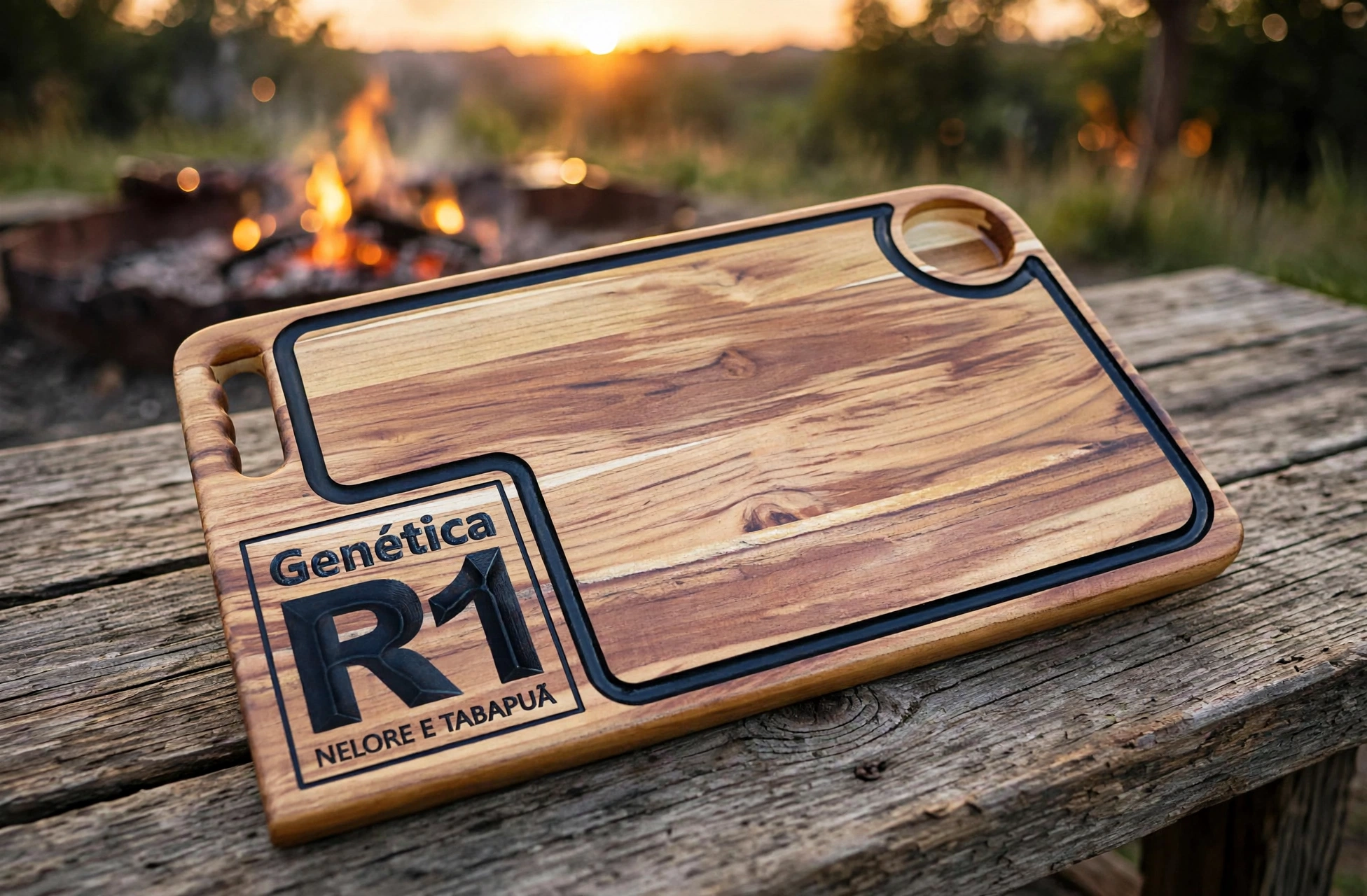 Foto de Tábua Personalizada - Genética R1, peça artesanal PB Facas