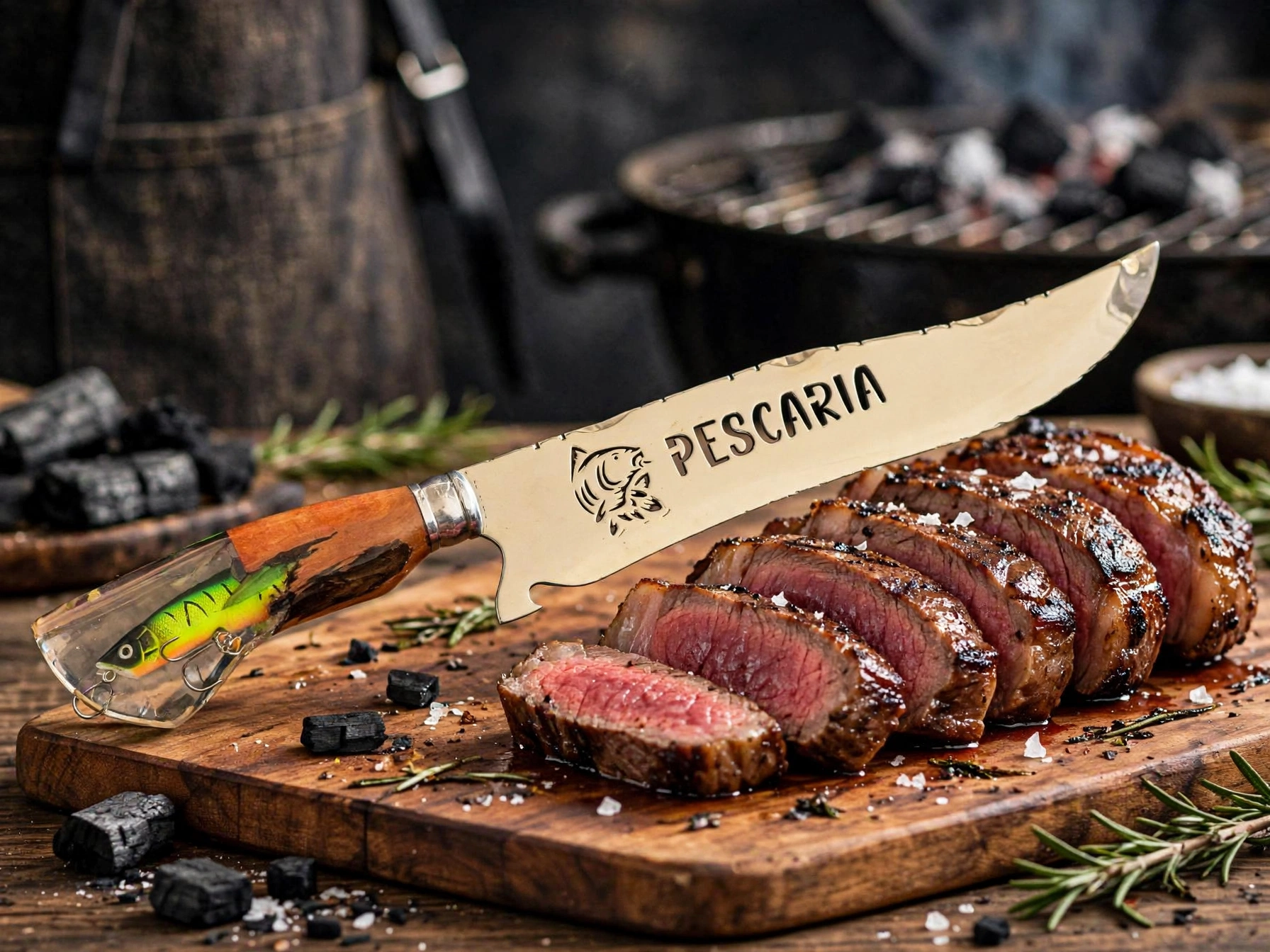 Foto de Faca Personalizada - Pescaria, peça artesanal PB Facas