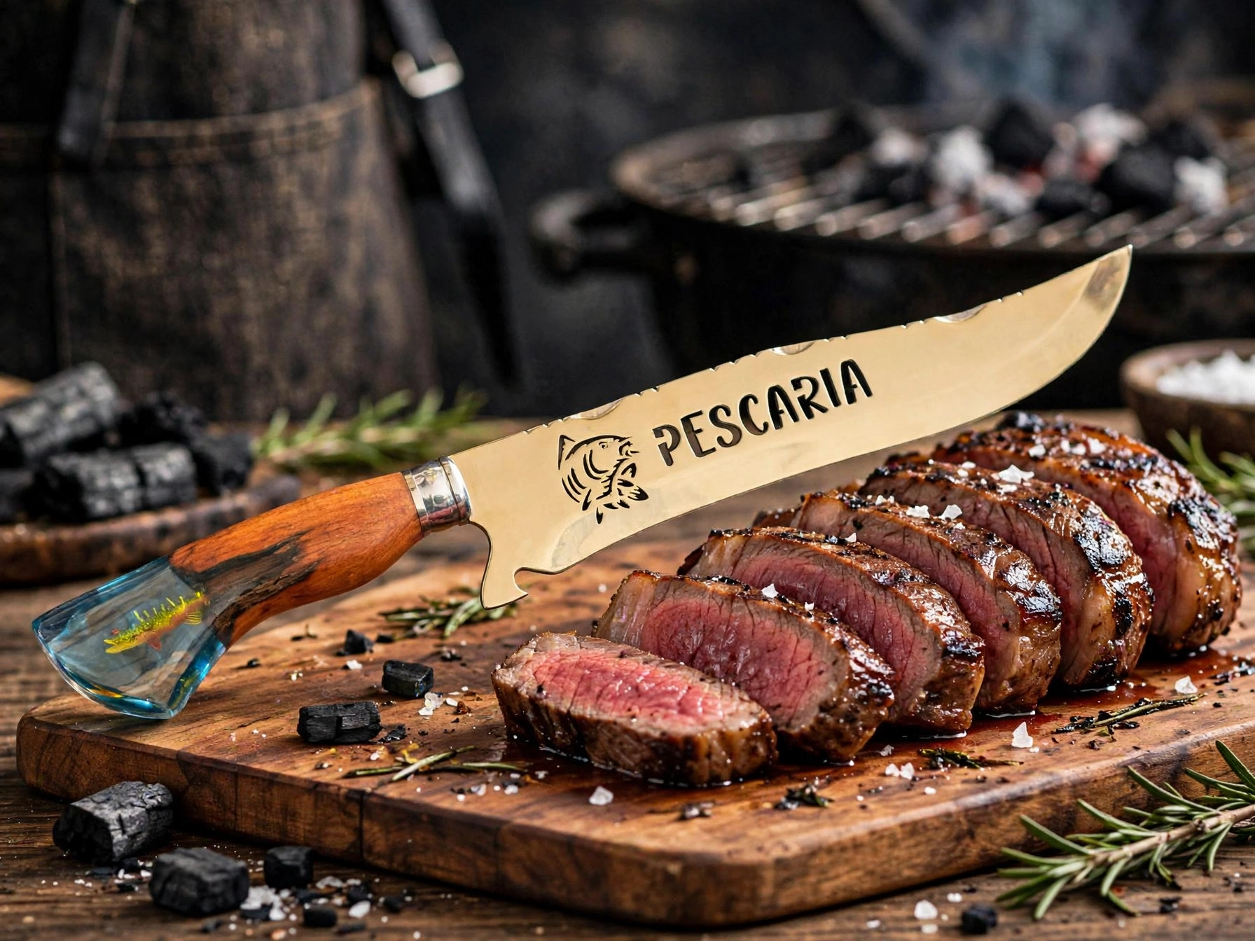 Foto de Faca Personalizada - Pescaria, peça artesanal PB Facas